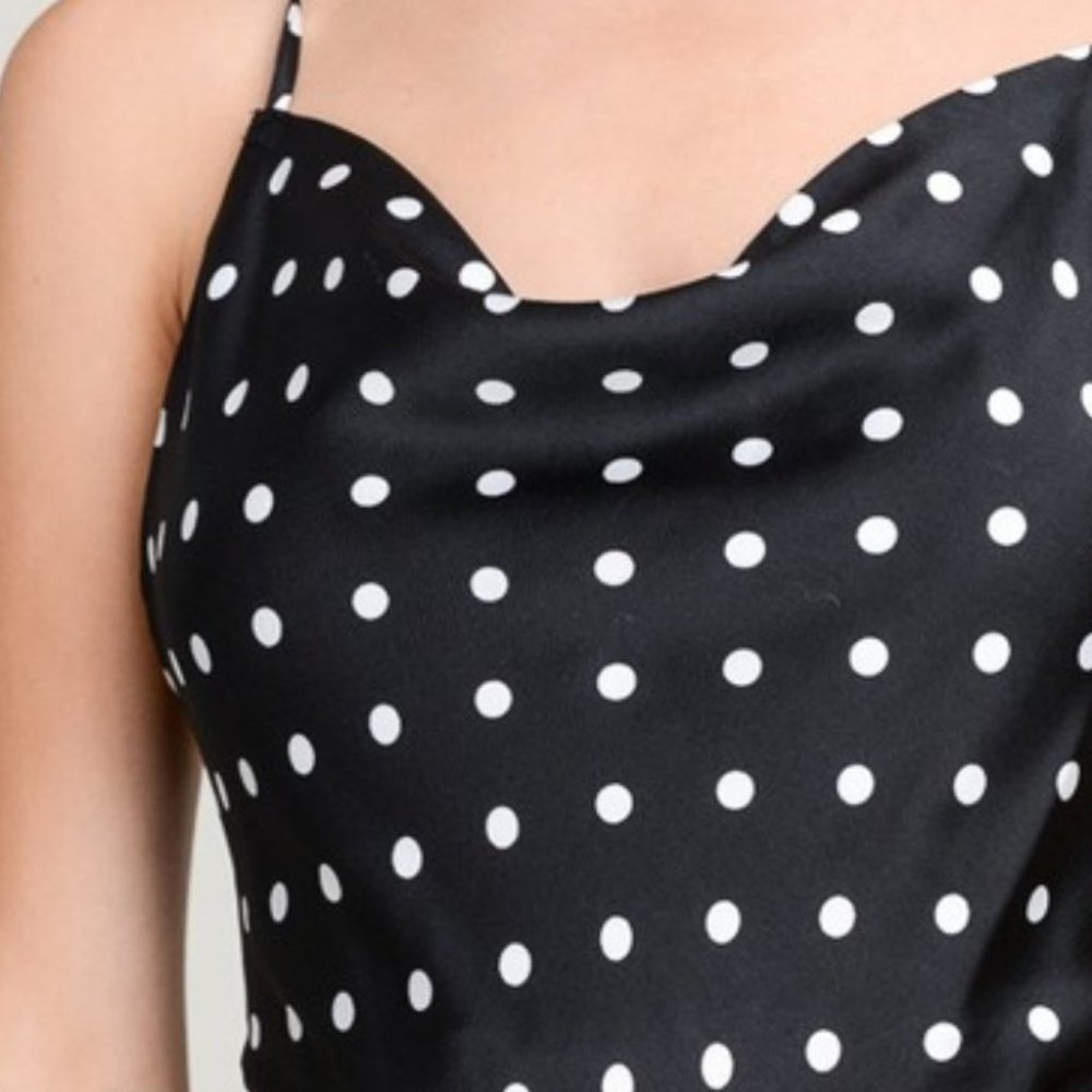 SPLIT PANT JUMOSUIT - POLKA- DOT PRINT - Picture 2 of 2